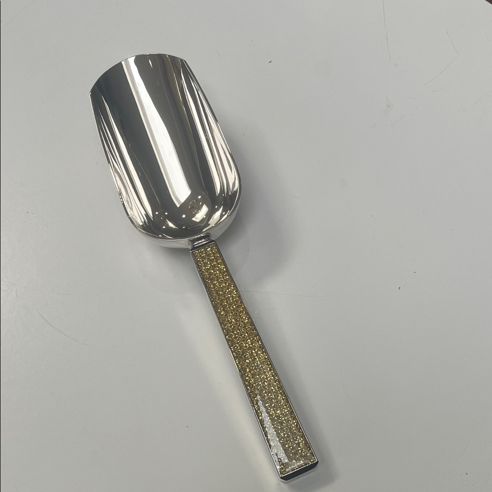 WHIMSICAL, SPARKLING BEJEWELLED SILVER AND GOLD SCOOP for ice cream, candy, nuts